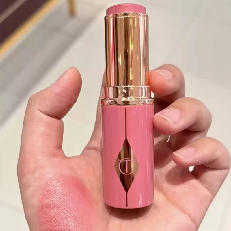 New CT 6 Colors Jelly Blush Stick Multi-use Lip Cheek Tint Soft Glow Hydrating Glowing Natural Low Saturation Pink Purple Blush