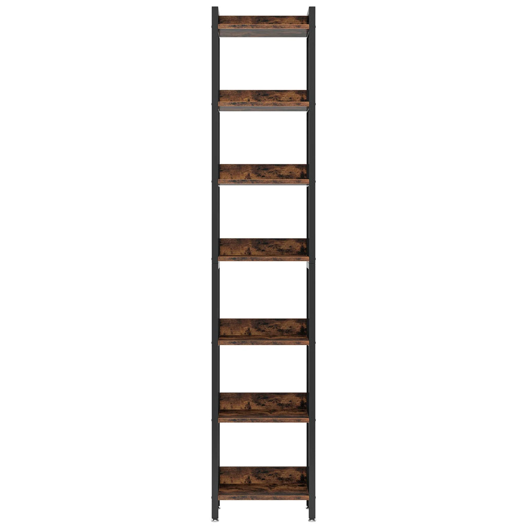 Tribesigns 78.7 Inch Extra Tall Narrow Bookshelf, 7 Tier Skinny Bookcase for Small Spaces, Freestanding Display Shelves