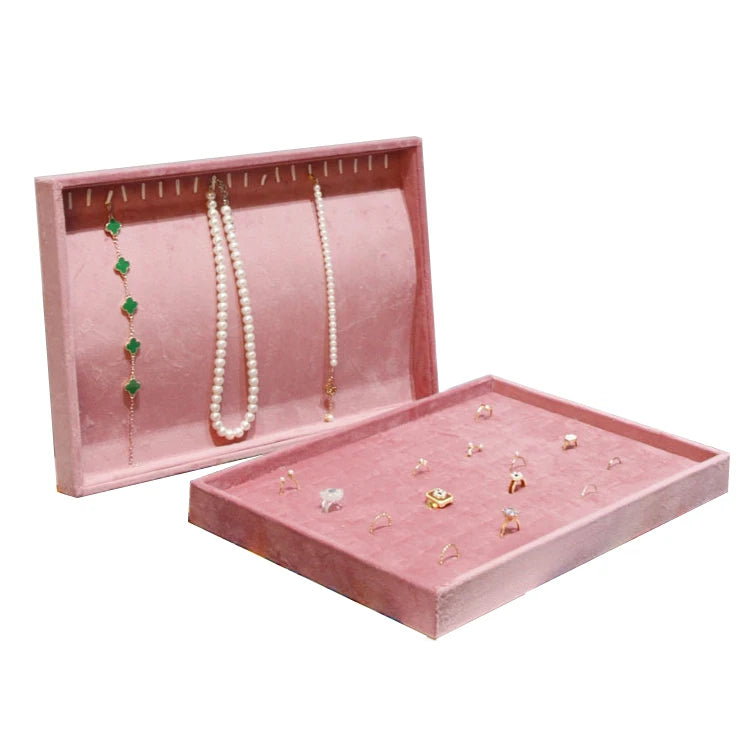 New Velvet Jewelry Tray | Ring Earring Necklace Organizer Case