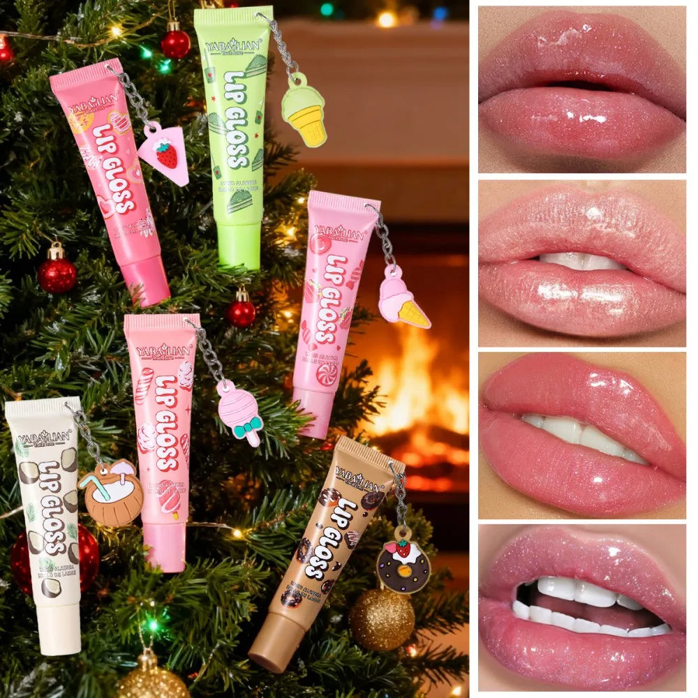Crystal Transparent Jelly Lip Gloss - Moisturizing Long-Lasting