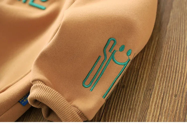 4-12 Years Teen Boys Shrit Spring Autumn Solid Letter Sweatshirt For Kids Handsome Children Sports Casual Pullove