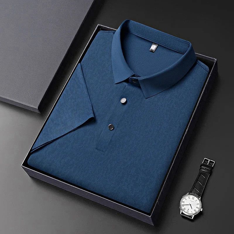Wrinkle Resistant Woven Textured Male Shirt Full Button Placket Weekend Outdoor Walk Home Relax Errands Outfit