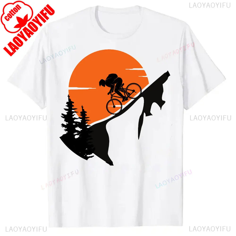 Men Clothing Mountain Bike Cycle Male Tshirts Vintage Downhill Mount Mtb Hombre Tops For Men Fashion Print Tee Roupas Masculinas