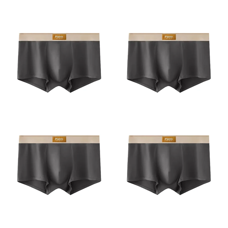 4 Pack Cotton Boxers For Men Breathable Comfort Sports Underwear Large Size L XL Pack