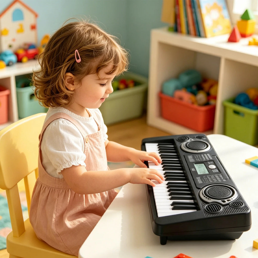 Electronic 37 Keys Piano Toys for Kids, Portable Keyboard Musical Instrument Kid Education Toy Gifts Not Include Battery