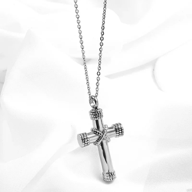 Jesus Christ Cross Mens Necklace Gold Color Cross Religious Pendant Necklace Accessory Chain Accessories
