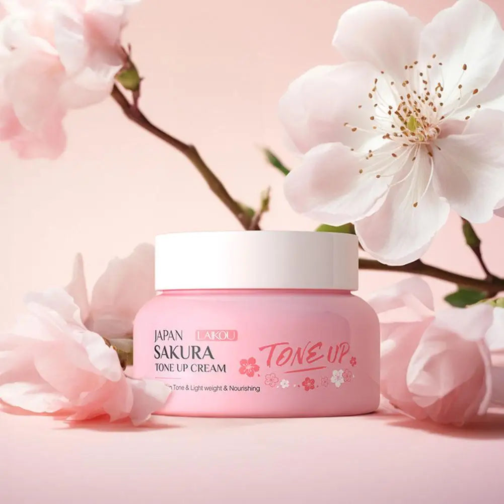 Facial Moisturizer Tone-up Cream,Sakura Essence Glow Moisturizer Cream 1.06 Fl OZ Hydrating Smooth Dry Skin Nourishing Skin Care