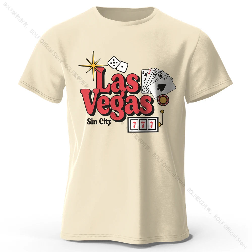 Work & Play Printed 100% Cotton T-Shirt Lightweight Round Neck Short Sleeve Tee Unisex Everyday Style