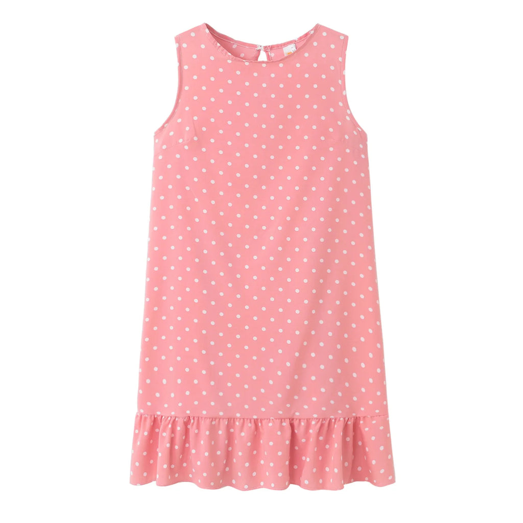Simple And Elegant Floral Polka Dot Ruffle Dress