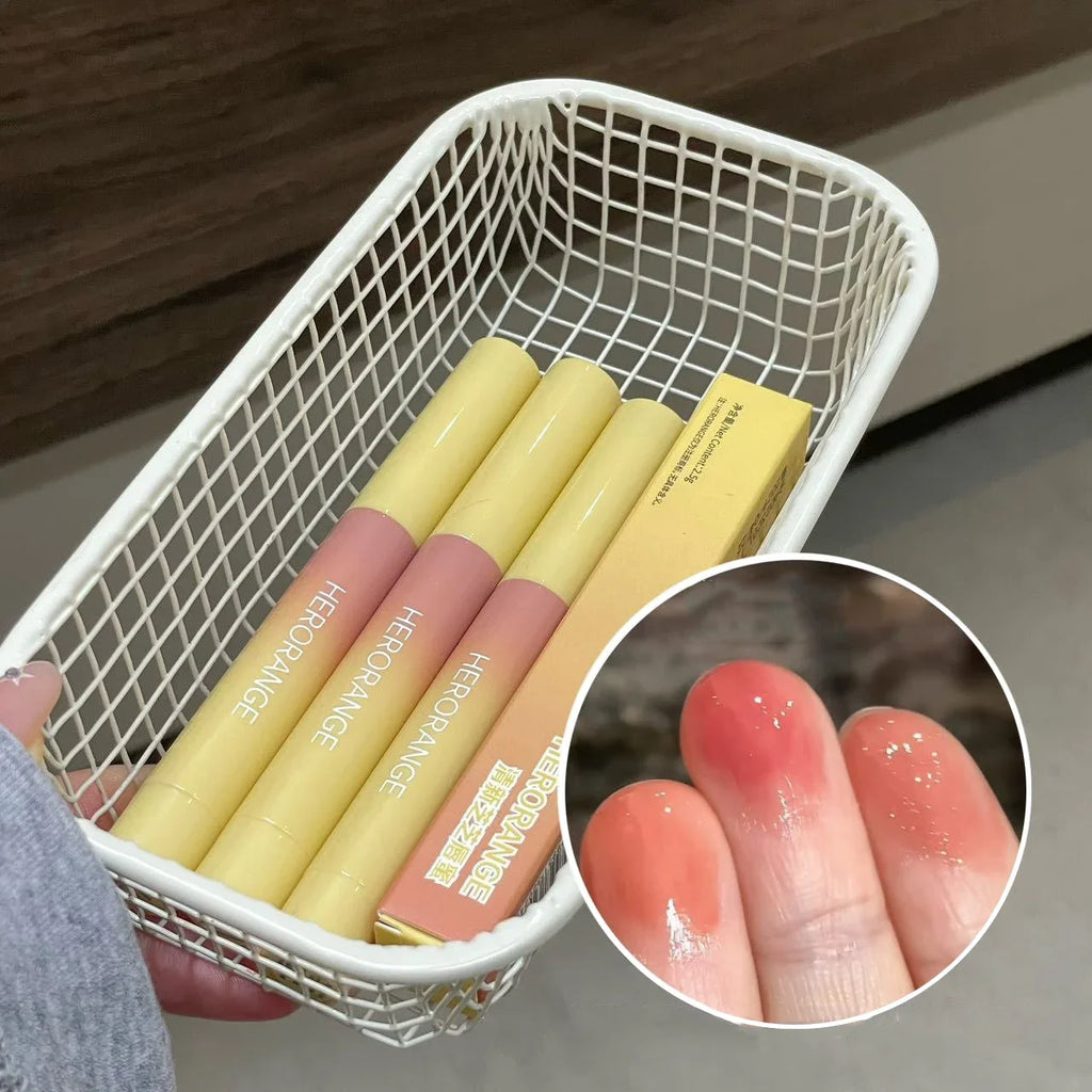 Clear Water Light Solid Lip Gloss Jelly Watery Pink Lipstick Pencil Moisturising Mirror Shimmer Korean Lips Makeup Cosmetics