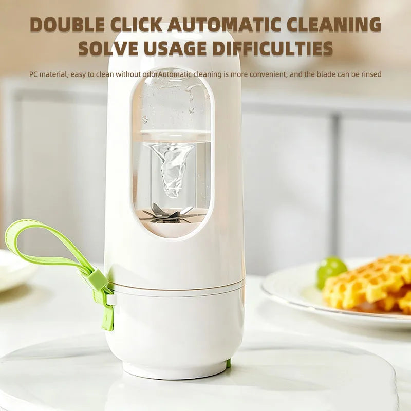 Wireless Portable Juice Cup, Kitchen and Outdoor Tool, with a 12-Blade Cutter Head, Easy to Operate and Convenient to Clean.