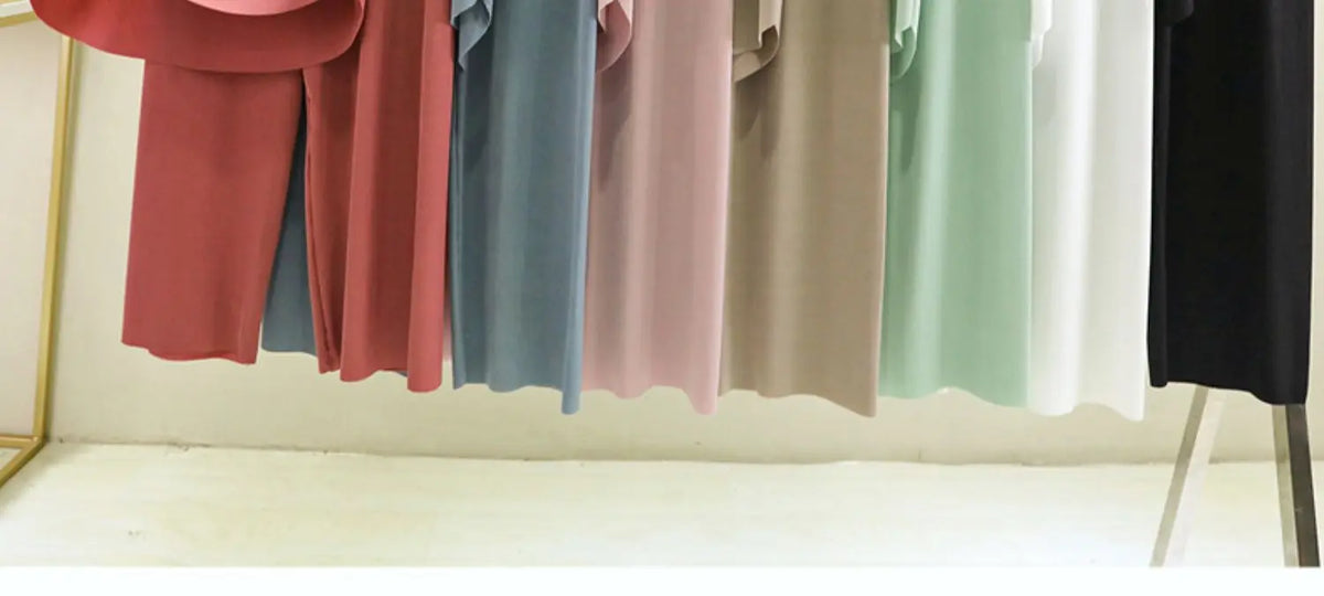 Women's Ice Silk Two-Piece Set - Round Neck T-Shirt and Loose Pants