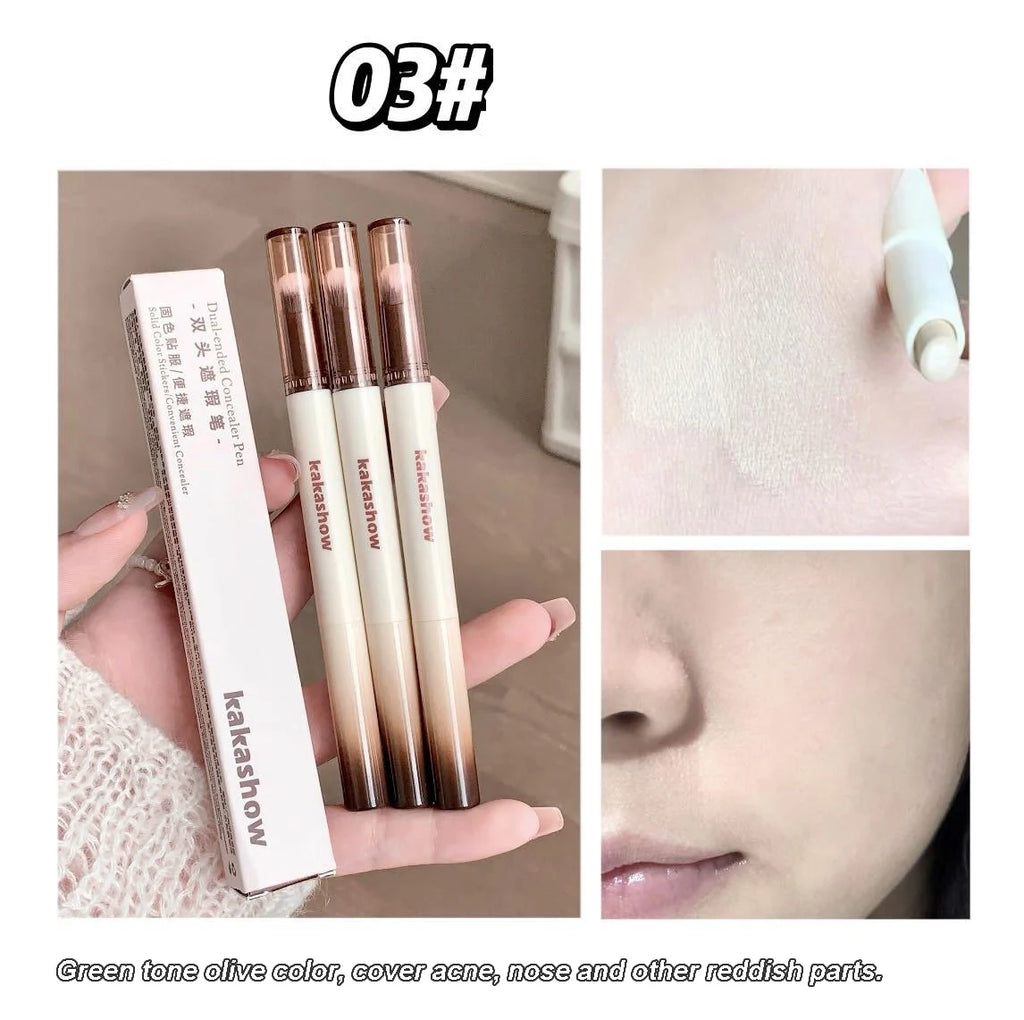 Face Concealer Pen Long Lasting Cover Dark Circles Corrector Contour Concealers Stick High Gloss Brighten Face Cosmetic Makeup