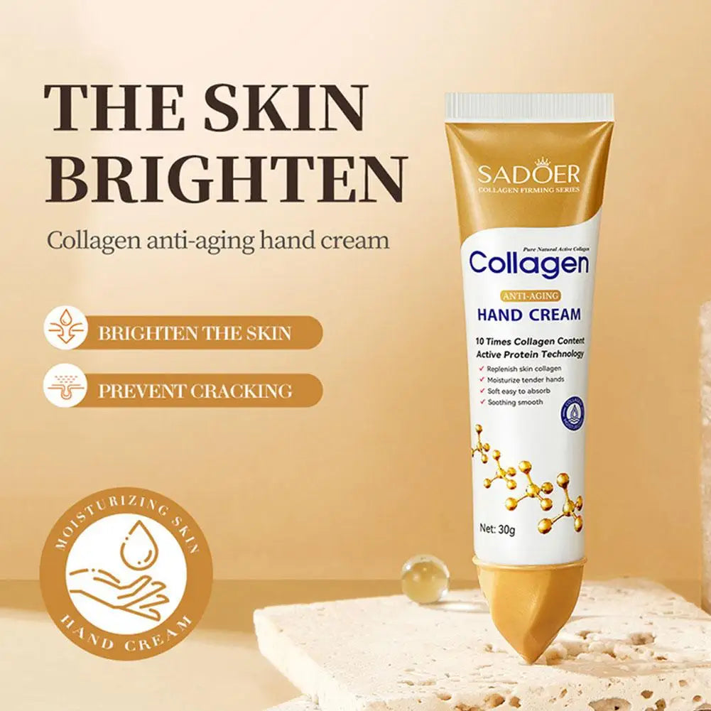 1-5pcs SADOER Collagen Hand Cream Hands Skin Friming Moisturizing Brightening Hydrating Hands Creams Hand Skin Care Products