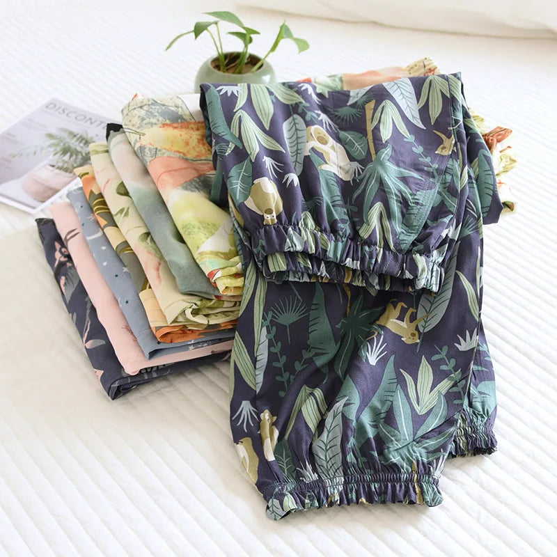 Cloud Cotton Story Women's Floral Pajama Pants - 100% Viscose Loose
