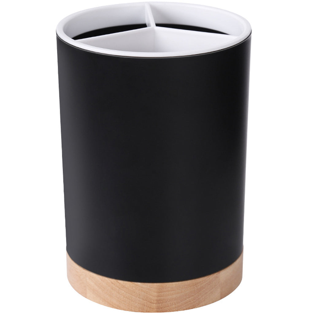 Cubo de almacenamiento de vajilla de cocina, soporte para utensilios, escurridor de cubiertos, estante de almacenamiento de palillos y cucharas de plástico, desmontable con 3 divisiones
