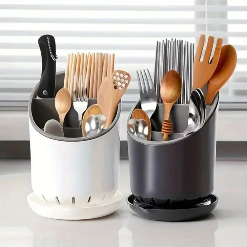 1PC Soporte de Almacenamiento de Plástico Estante de Secado de Cocina para Vajilla Cuchillo Cuchara Tenedor Contenedor de Drenaje Organizador Herramienta de Mesa