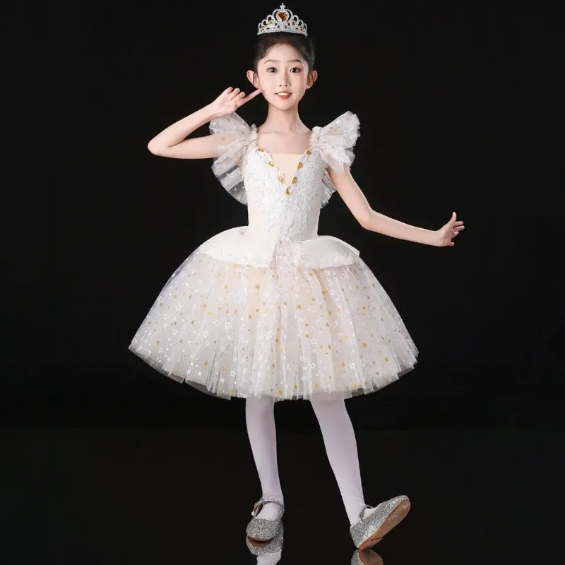 Performance Costume Competition Uniform Children Clothing Kids Clothes Children's Day Ballet Leotards for Girls Dress Dance Wear
