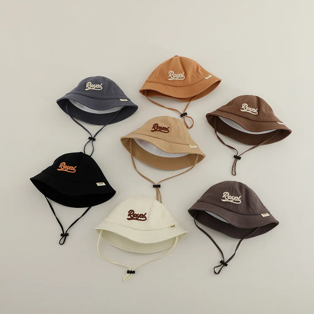 Embroidered Letter Baby Bucket Hat