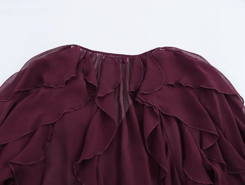 Woman 2026 Womens Blouses Semi Sheer Casual Blouses Woman Spring Fairy Shirts and Blouses for Lady Long Sleeve Tops