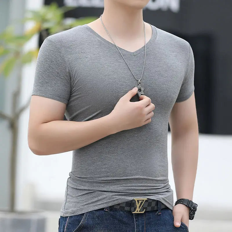 New Arrival:Fashion Men's Top Oversized 6XL T-Shirt for Men's Clothing Soft Breathable Modal Slim Sport Casual WearTank Tops man