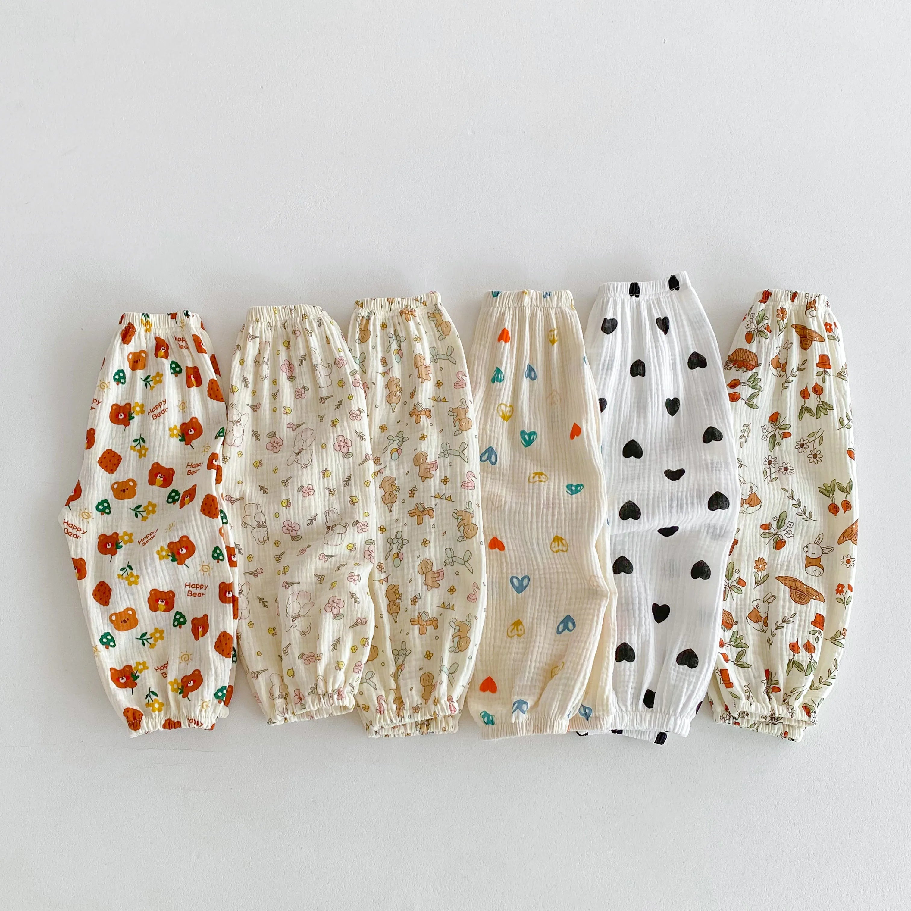 Child'S Spring Summer Thin Pants Kids Girls Floral Pants Fashion Cute Pants For Baby Boys Loose Casual Versatile Trousers
