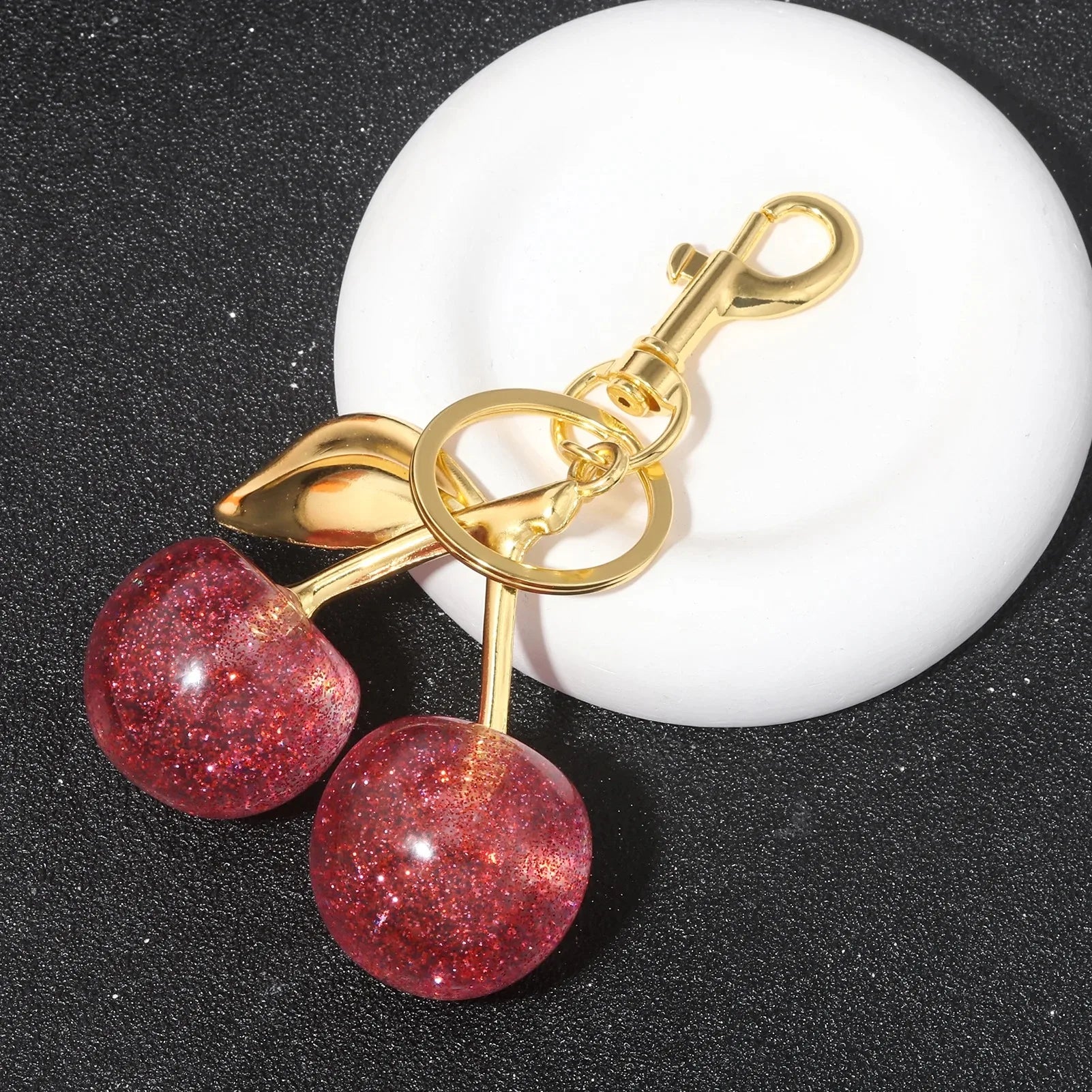 6 styles of cherry pendants suitable for coach bags women's handbags, shoulder bags, and keychain accessories Bag Accessories
