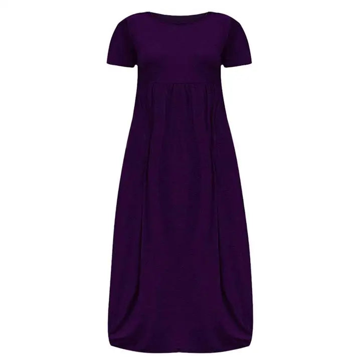 Summer Long Casual Dresses Women High Waist Street Style H Version Cotton Linen Skirt Big Size Female Fashionable Gown