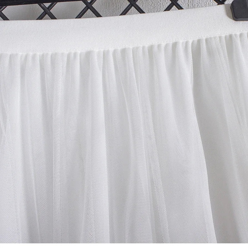 New large hem chiffon long skirt for women's Korean casual simple solid color three-layer A-line high waisted long skirt