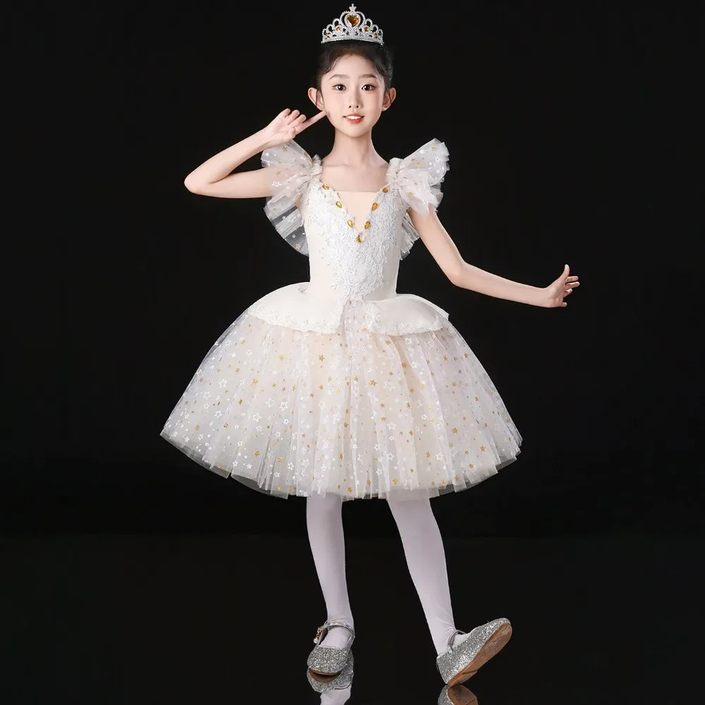 Performance Costume Competition Uniform Children Clothing Kids Clothes Children's Day Ballet Leotards for Girls Dress Dance Wear