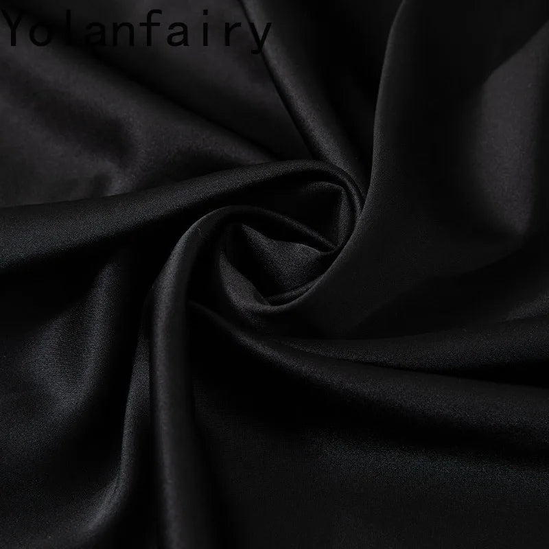 YOLANFAIRY 93% Real Mulberry Silk Pajamas for Woman 2026 Spring Summer High-end Sets Woman 2 Piece Short Sleeve Pijamas De Mujer