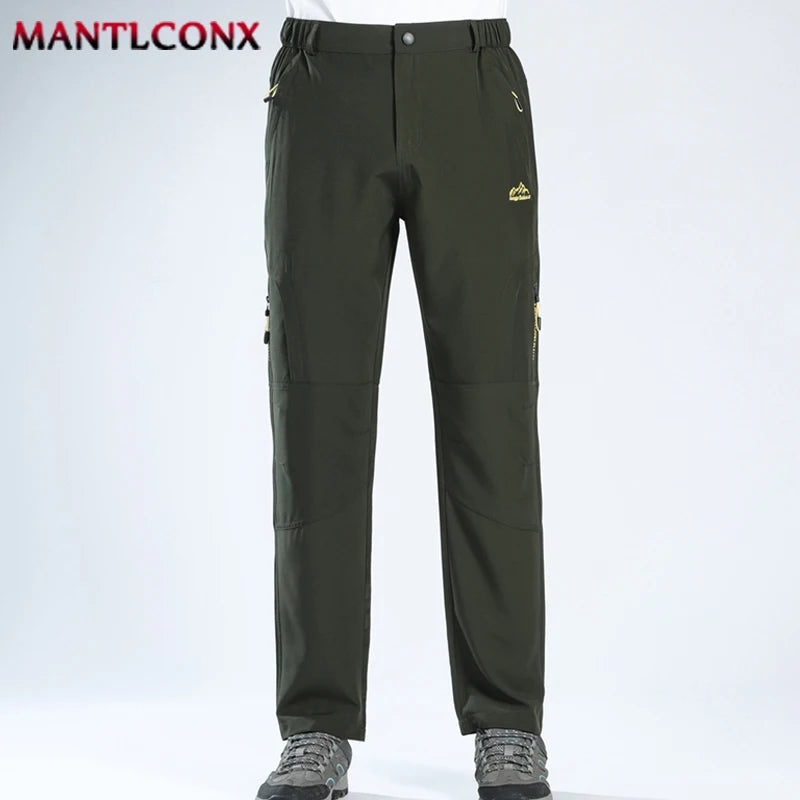 Thin Summer Stretch Pants with Zipper Pockets Quick Dry Hiking Camping Trousers Men Gym Fitness Jogging Running Sports Pants Men