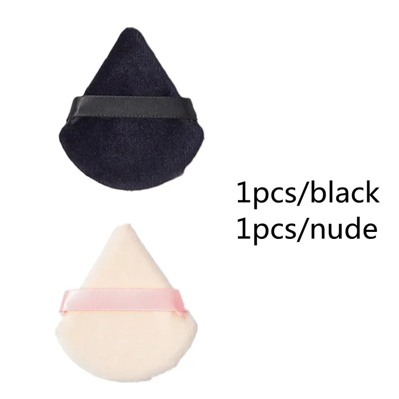 Velvet Cosmetic Powder Pufff Makeup Sponge Puff Dry Use Triangle Makeup Puff Women'S Soft Smooth Beauty Washable Face Makeup Tools