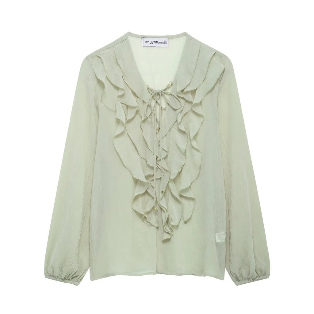Lace Bandage Smock Blouse