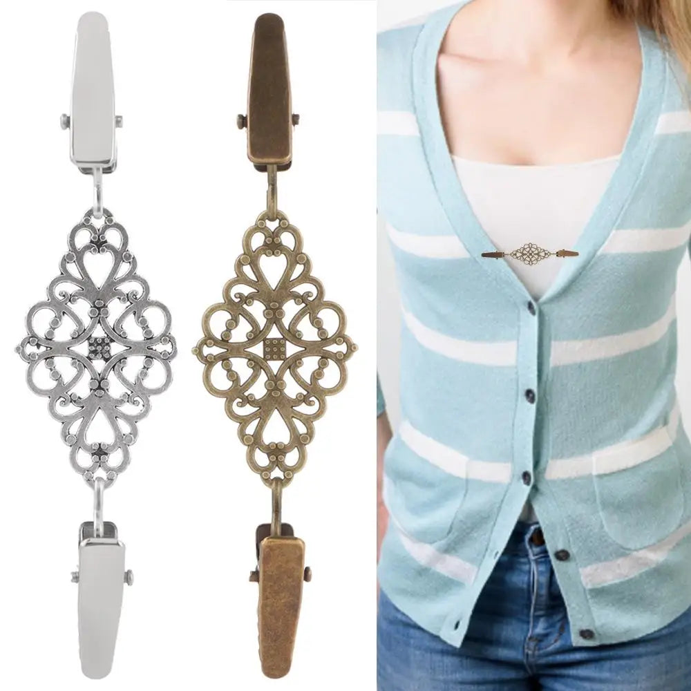 Trendy Sweater Blouse Pin Zinc Alloy Cardigan Clip Women Shirt Collar Retro Duck Clip Winter Charm Accessories Hot Sale