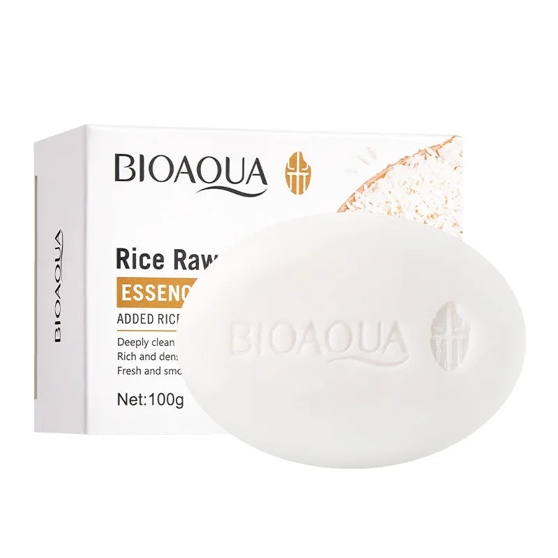 BIOAQUA White Rice Facial Soap – Moisturizing Foam Cleanser & Oil Control
