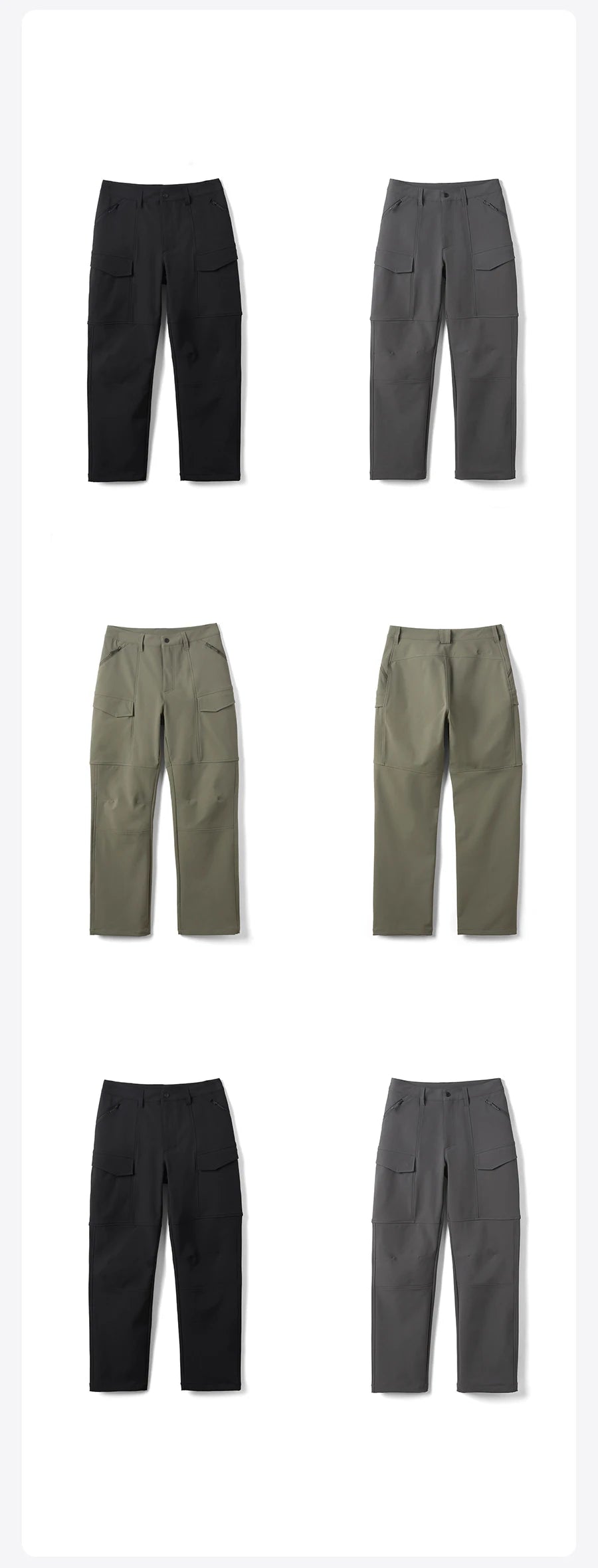 SIMWOOD 2026 Spring New Loose Straight Water Repellent Softshell Pants Men Elastic Hiking Trouser