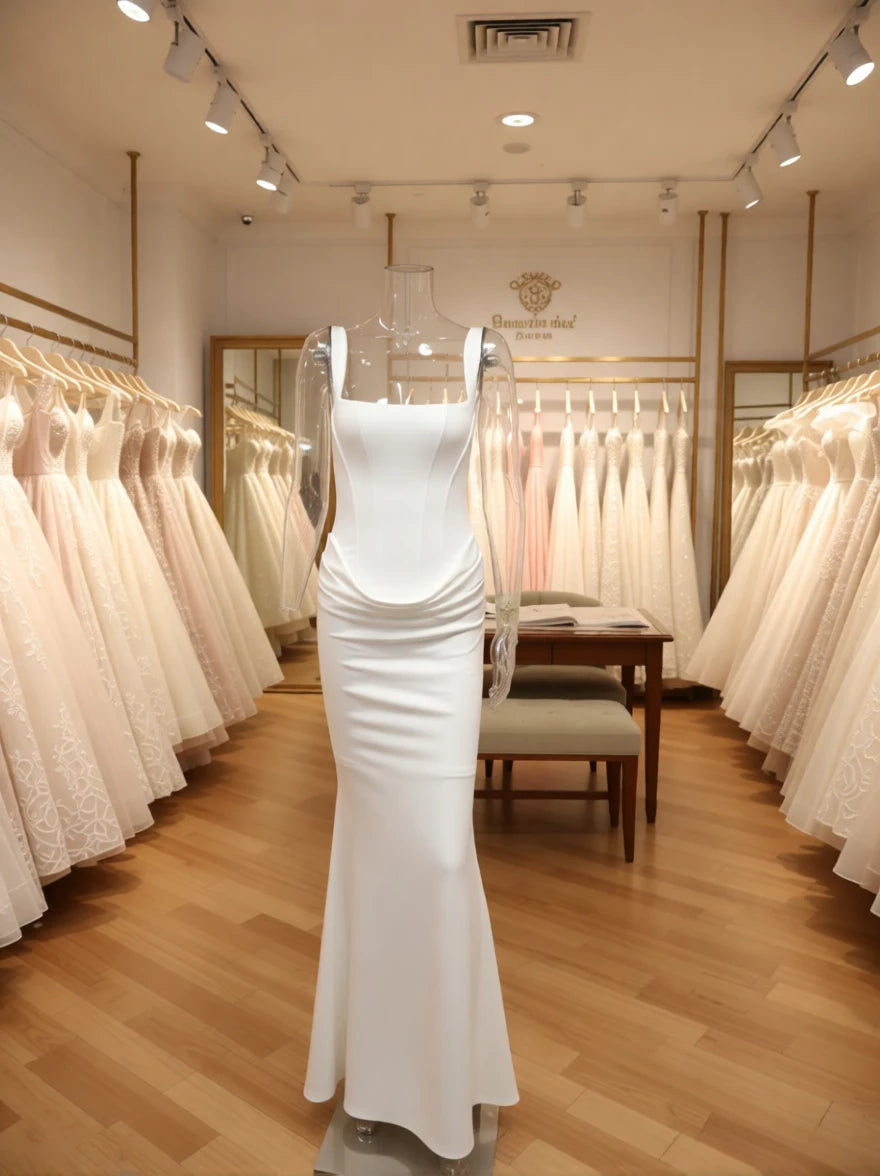 Mingmingxi White Sexy Corset Maxi Dress Outfit Women'S’S Evening Dress Long Black Dinner Ball Gown Elegant Prom Dresses