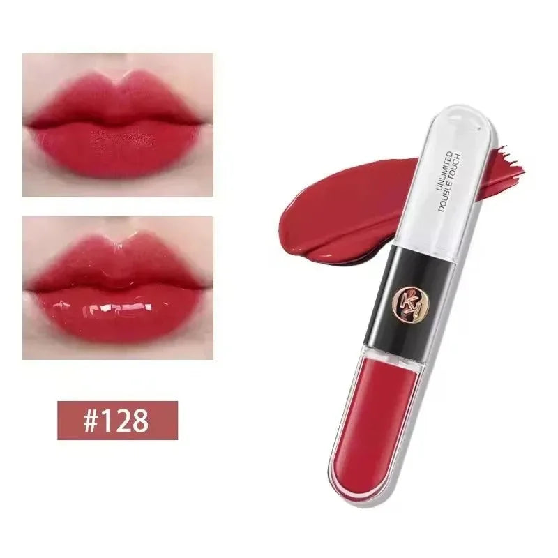 Kiko Double-Headed Lip Gloss - Long-Lasting Hydrating Lipstick