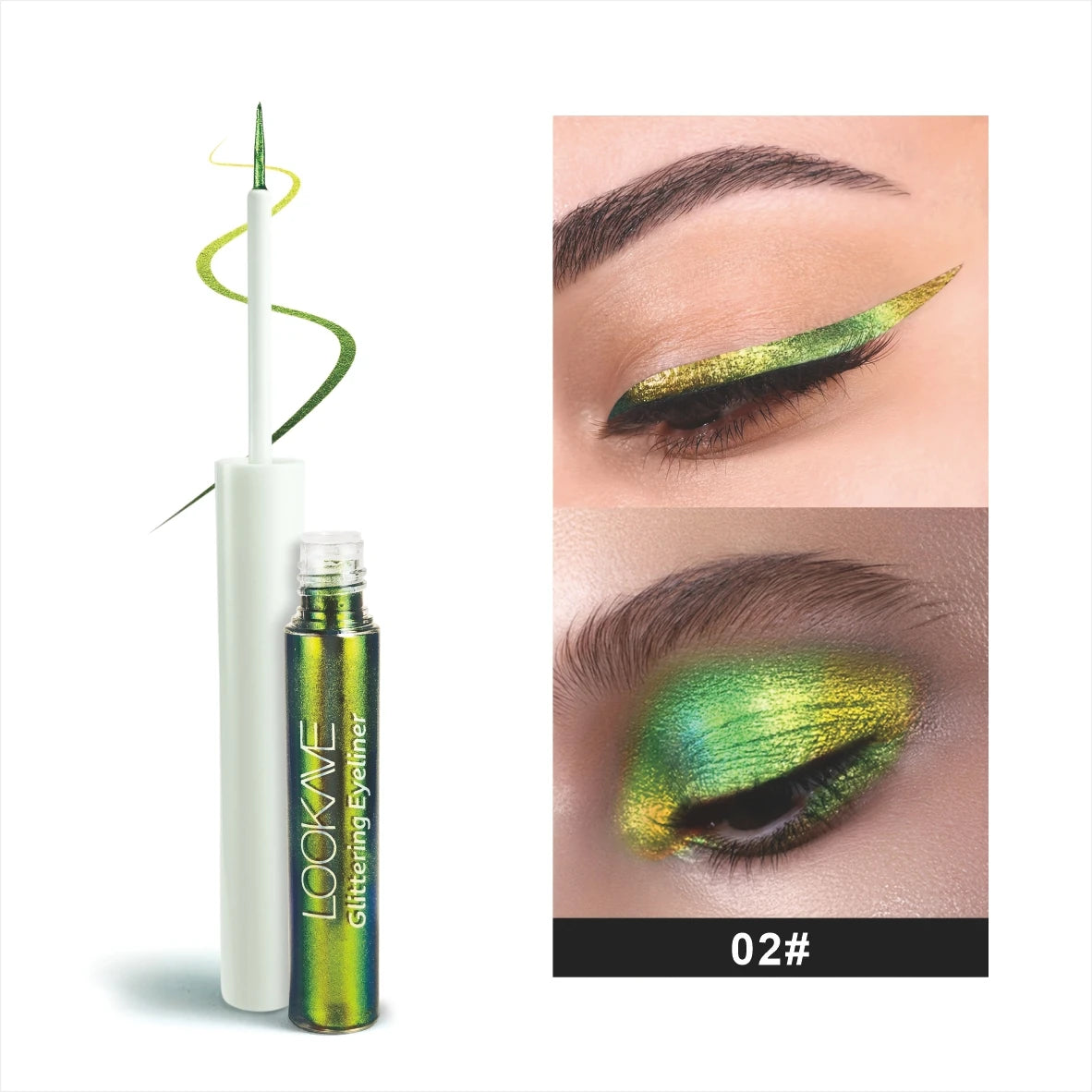 Shiny Chameleon Liquid Eyeliner Waterproof Glitter Long-lasting High Pigment Smudge-proof Pearlescent Eye Liner Makeup Cosmetic