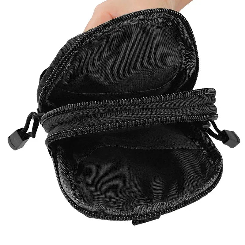 Mobile Phone Case Pouch Waist Bag Waterproof Nylon Multifunction Casual Men Waist Pack Male Small Bag