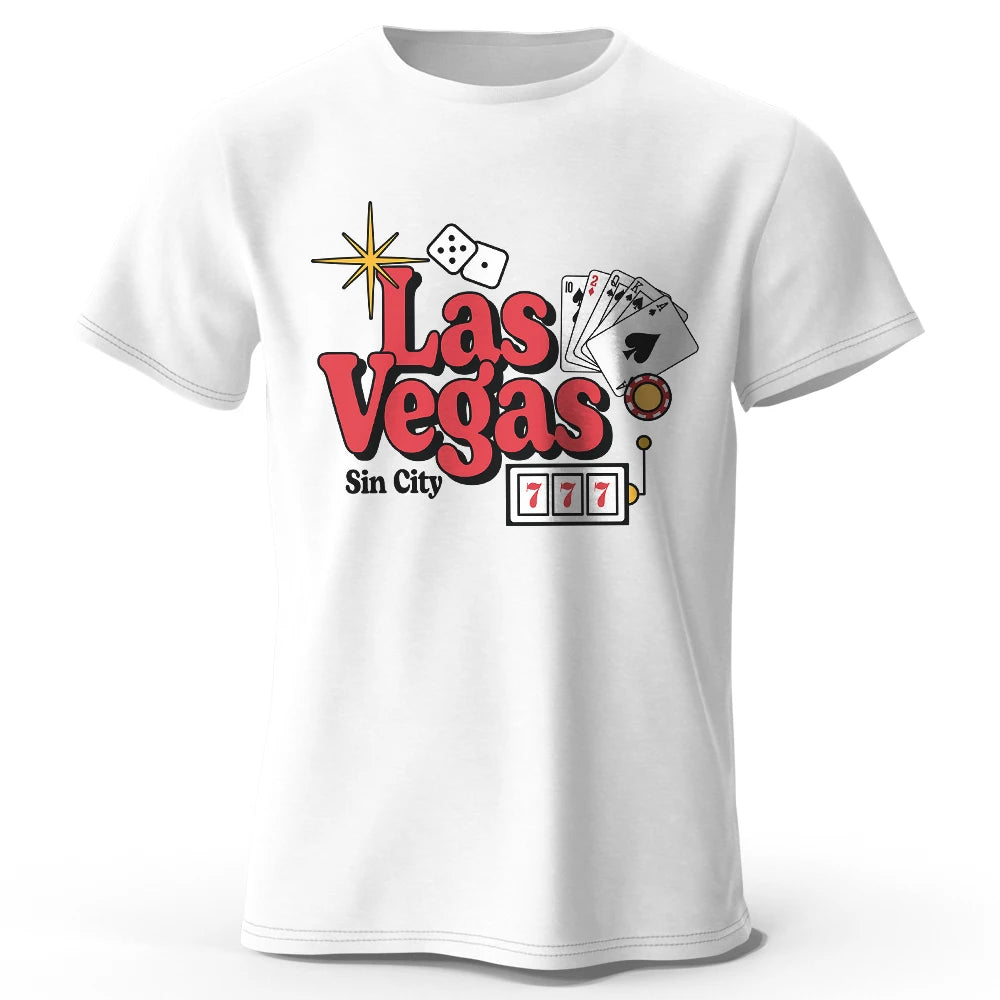 Work & Play Printed 100% Cotton T-Shirt Lightweight Round Neck Short Sleeve Tee Unisex Everyday Style