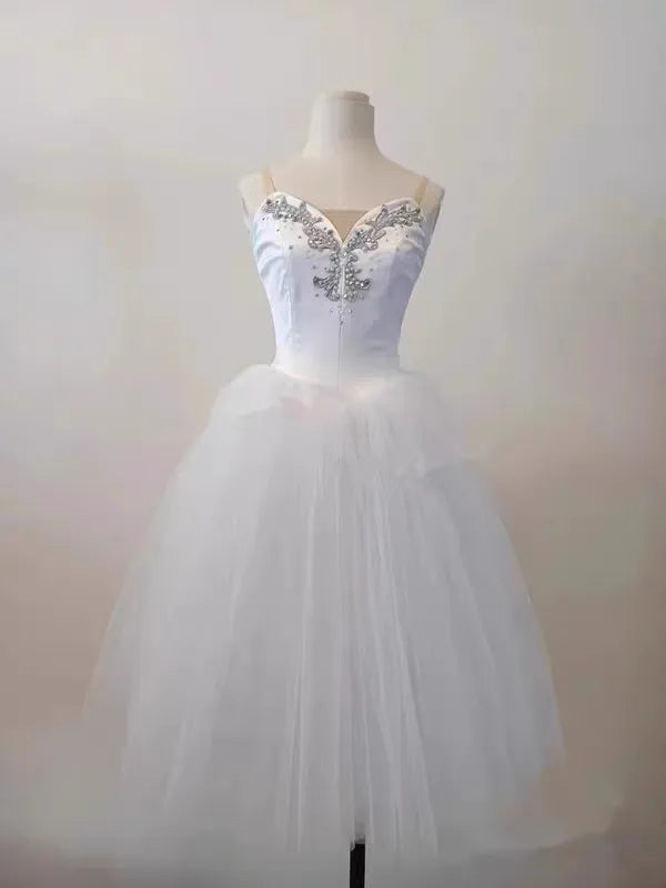 Professional Tutu Long Romantic Tutu Flower Suspender Ballet Swan Lake Ballet Ladies Children Girl Fairy Ballet Costume Women