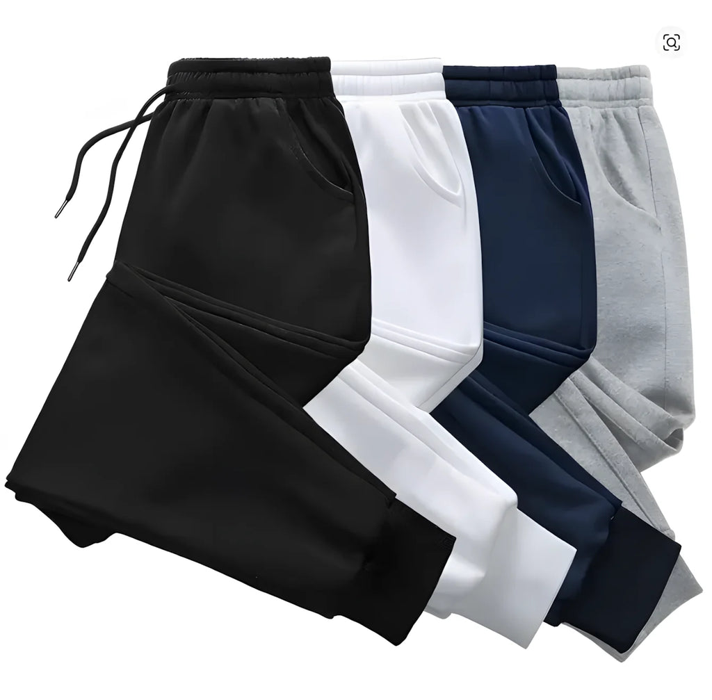Men's Casual Sweatpants Two-Piece Set Comfortable Autumn Winter Sports Pants Outdoor Leisure Trousers