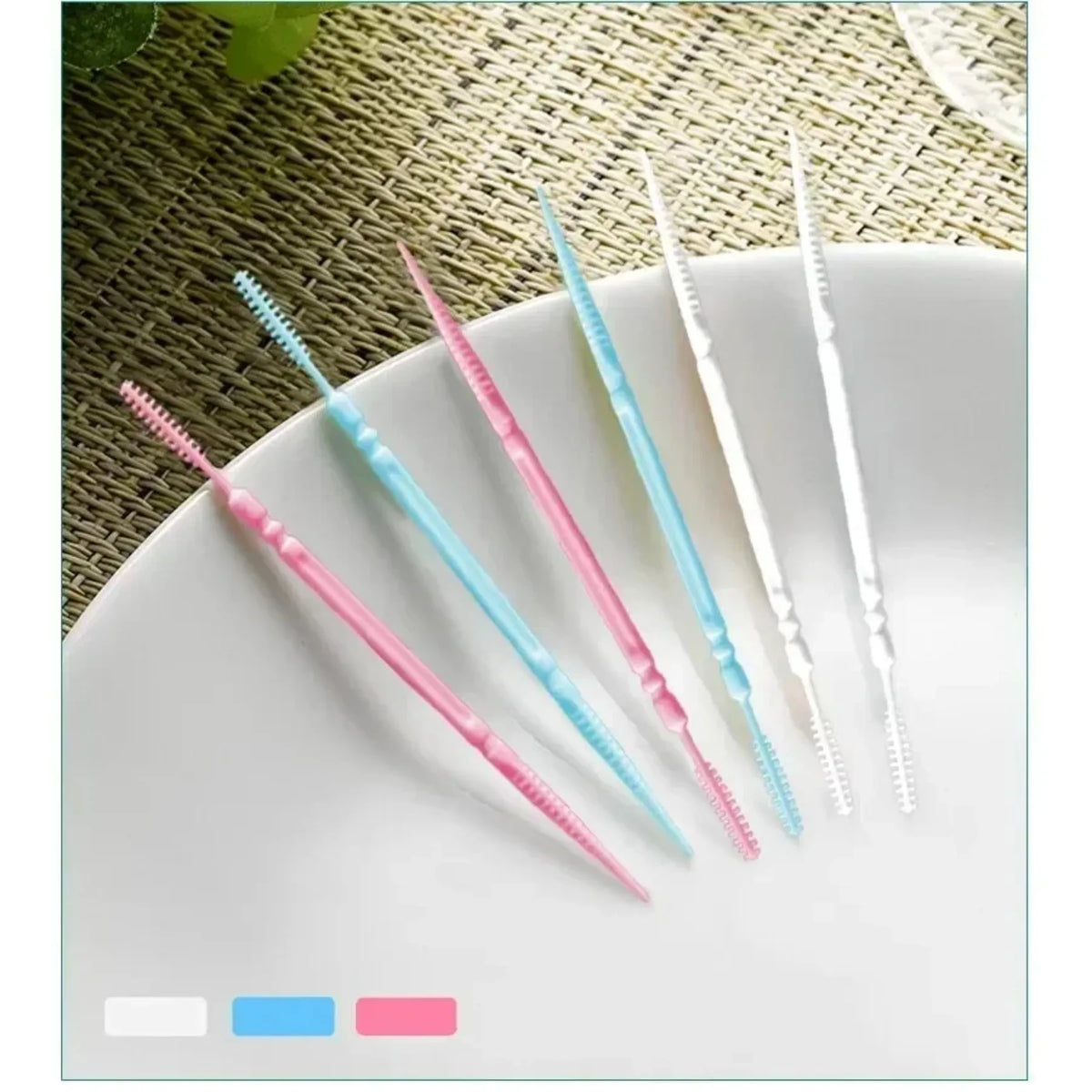 Portable Dental Floss Picks - 100-Piece Disposable Set