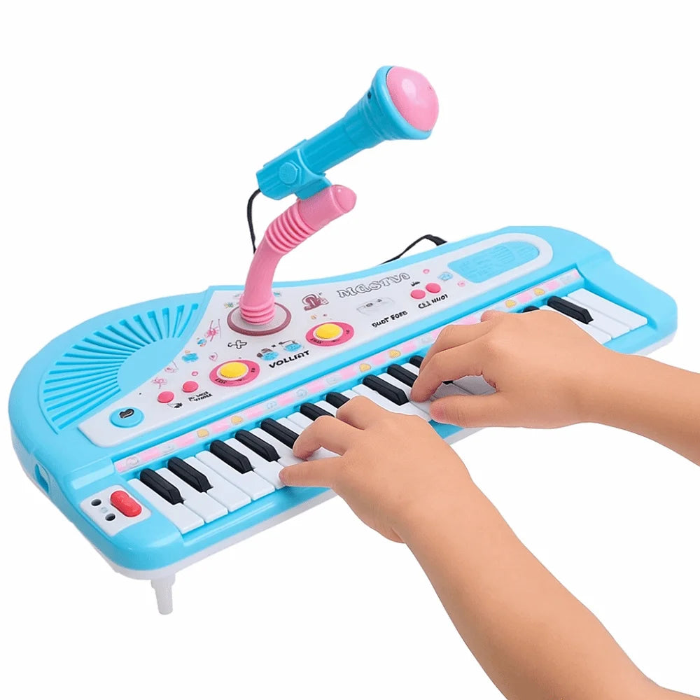 Plastic 37 Key Piano Musical Simulation with Microphone 37 Key Electronic Keyboard Learning Musical Instruments