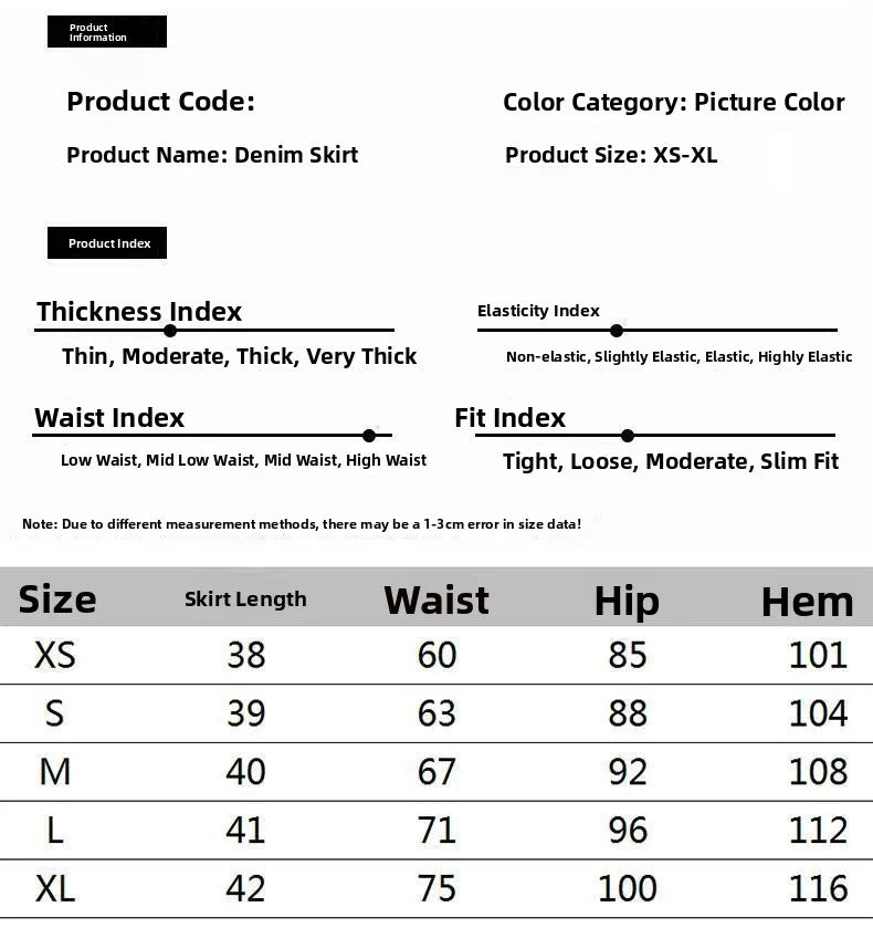 Retro American Blue Hot Girl Pleated Denim  Skirt Women's Summer New Pure Desire A-Line High Waist Short Skirt