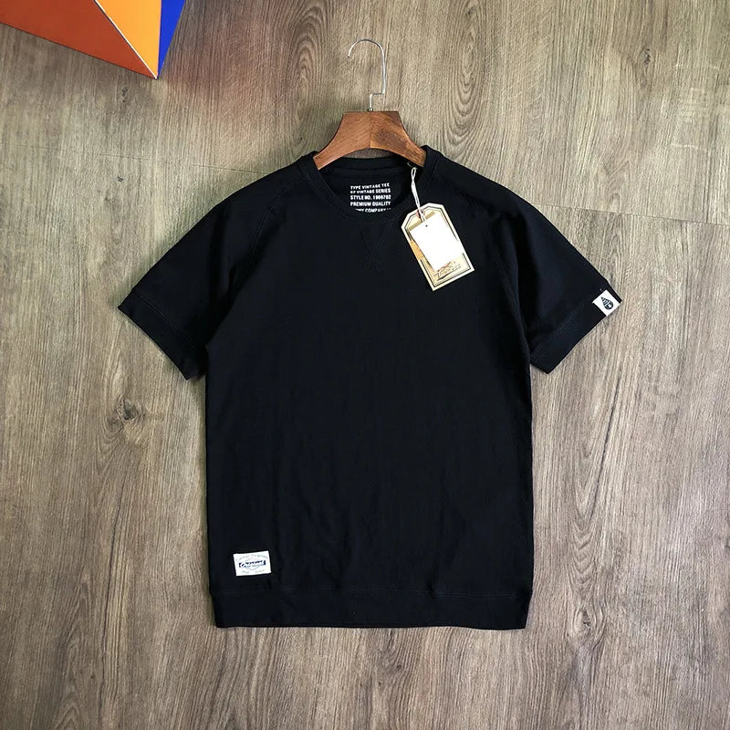 Men's 220gsm Heavyweight 100% Cotton Raglan Sleeve T-Shirt