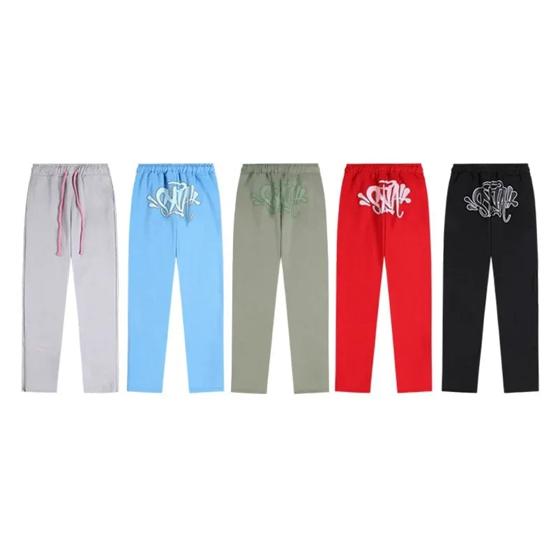 Outdoor Fashion Synaworld American Street Hip Hop Fleece Suit Men's and Women's Trend Casual Hooded Sweater Sports Pants