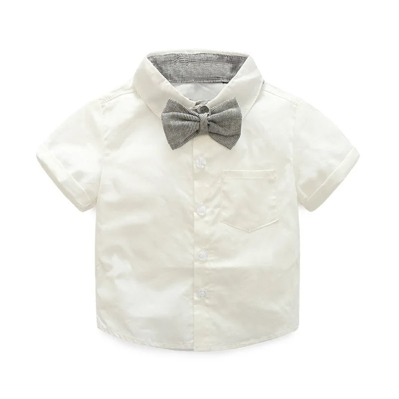 Baby Boys Gentleman Suit Formal 1st Birthday Newborn Outfit One-piece Jumpsuit+Vest+Bowtie+Suspender Toddler Clothes 1 2 3 years
